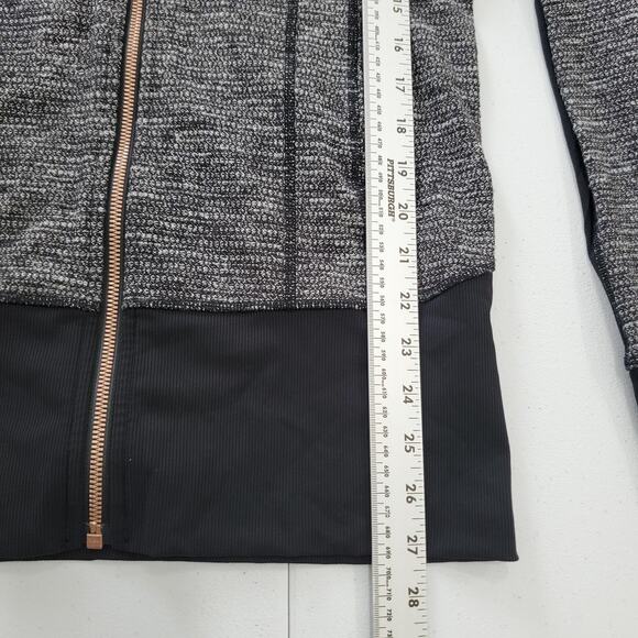 Lululemon Hooded Define Jacket Womens 8 Gray Black Heather Full Zip Yoga - Picture 4 of 7